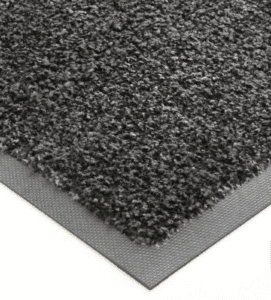 Tumehall taaskasutatavatest materjalidest toodetud ECO põrandamatt. Matil on 2 cm kummiäär.