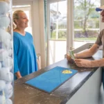 Sinine reklaammatt klienditeenindusletil