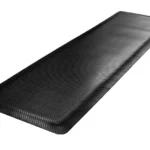 Ergonoomilised matid 63 Pikk must FloorStudio ergonoomiline matt (85x185 cm) valgel taustal perspektiivvaates